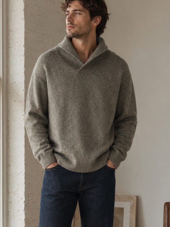 J. Crew Other - J Crew Men's 100% Lambs Wool Cowl Neck Sweater Size XL